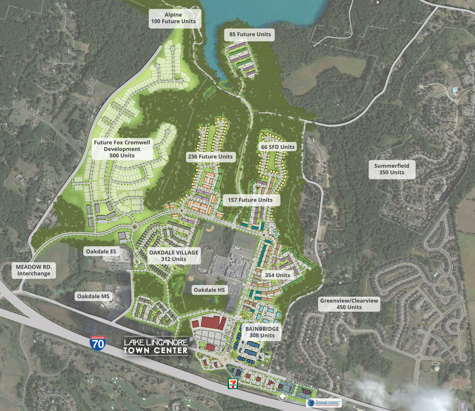 Lake Linganore Town Center Retail Leasing in Frederick Maryland